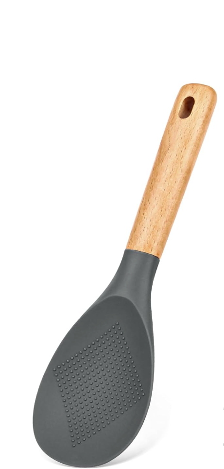 Rice Scooper for Nonstick Cookwares, Great for Cooking and Serving Sturdy BPA-Free Matte Silicone