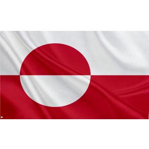 Greenland Flag 3x5FT,Greenlander Flags with 2 Brass Grommets,Durable Polyester. (Greenland, 3x5)
