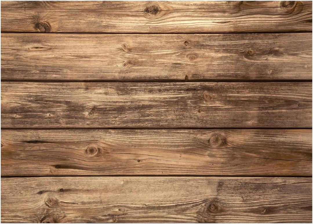 WOLADA 7x5FT Rustic Wood Wall Backdrop Natural Brown Wooden Board Photography Background Baby Shower Birthday Party Cake Table Decoration Banner Backdrops Photo Booth Prop 11839