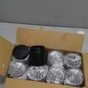 16Pack 4oz small glass jars with lids, lotion container, cosmetic containers, little travel jars for creams with mini spoon, Black Label (Matte Black)