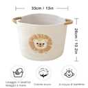 Toy Storage Basket for Kids Baby Laundry Baskets for Blanket Cute Toys Organizer Nursery Hamper Cotton Rope Baskets for Organizing, tp Diaper Storage Bin for Baby Shower Gifts, Dog Cat Toy Box