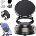 360 Adjustable Vacuum Magnetic Phone Holder with Suction Cup, Magnetic Suction Phone Mount, Ultra-Strong Vacuum Suction, Stick, Spin, Rock-Solid Hold, Car/Home/Office Ready (Black)