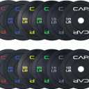 CAP Barbell 2-Inch Olympic Bumper Plate Weight Set |100 lbs | Economy