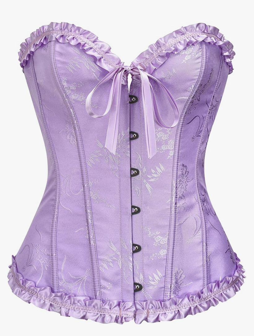 SZIVYSHI Corset Tops for Women, Bustier Shapewear Lingerie, Lace Waist Push Up Bodysuit