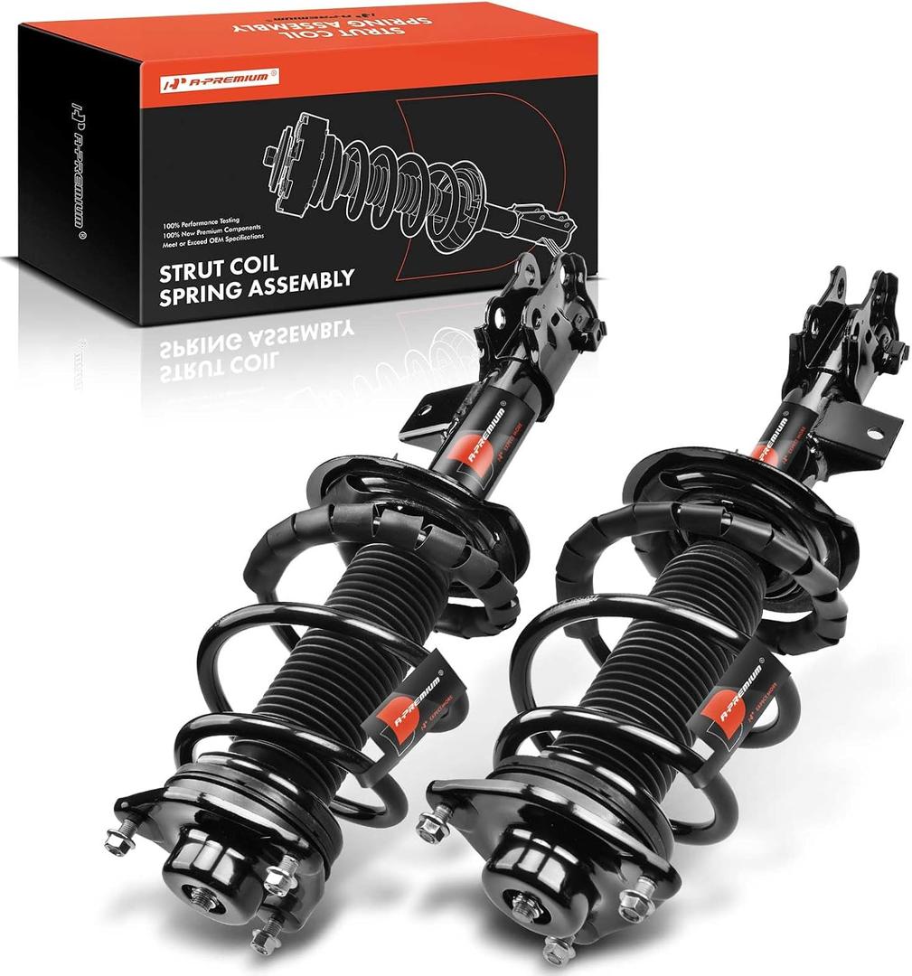 A-Premium Front Complete Struts Compatible with Kia Optima 2012-2015 - 2x Replacement Suspension Shock Absorber with Coil Spring Assembly