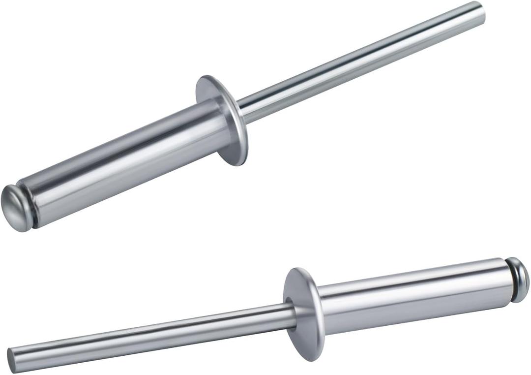 250 PCs 5/32'' x 3/4''Aluminum Blind Rivets, Pack of 250 CT 4mm x 20mm Pop Rivets with Aluminum Grip and Steel Mandrel (Silver)