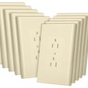 Bates- Duplex Wall Plate, 10 Pack, Black, Electrical Outlet Cover Plates