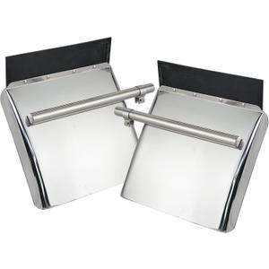 Stainless Steel Quarter Fender Set (24"x24"),Semi Truck,in pair. With mounting tube.