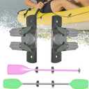 2-Pack Universal Paddle Holder Clip - Multi-Use Wall Mount Organizer for Paddles, Fishing Rods & Rod-Shaped Tools - Tool-Free Release & Space-Saving Design