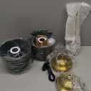 KDG Cordless LED Table Lamp Set of 2, Portables Fabric Shade Desk Lamps, 4000mAh Rechargeable Battery Powered Lighting, Dimmable Light for Dining Room, Bedroom, Bedside, Night Light, Balcony (Green)