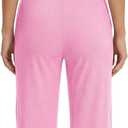 Rooscier Women's 2 Piece Outfits Lounge Sets Short Sleeve Crop Tops and Wide Leg Pants Tracksuit Sets (Pink) XSmall