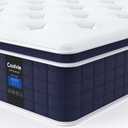 Coolvie 12 Inch King Size Mattress, Hybrid King Mattress in a Box, 3 Layer Premium Foam with Pocket Springs for Motion Isolation and Pressure Relieving, Medium Firm Feel, 100-Night Trial