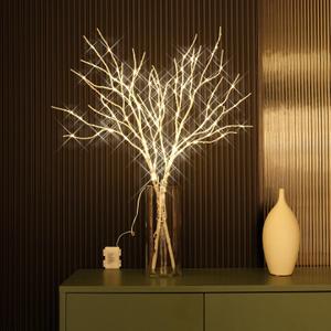 nicedepot Lighted Branches for Vases 33IN 100 LED Prelit Branches with Timer Battery Operated Artificial Branches with Lights for Home Holiday Christmas Decoration Indoor Outdoor Use (White)