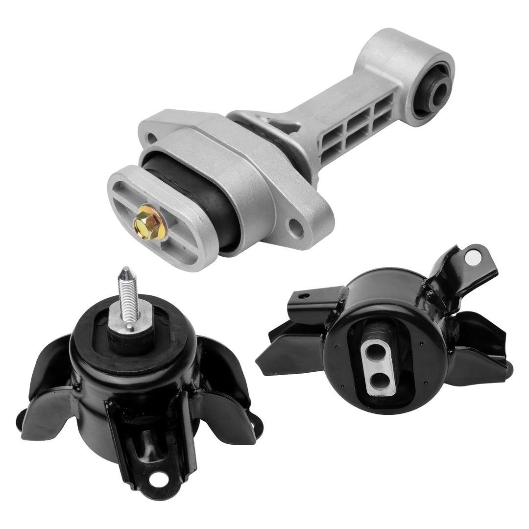 Engine and Transmission Mount Set of 3 - Fits Hyundai Elantra 1.8L Automatic Transmission - Replaces A71047, A71020, A71029 - Front Upper, Front Lower & Left Transmission Mount