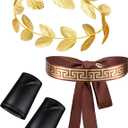 Kids Toga Costume Roman Robe Greek God Outfit Halloween Cosplay Costume Accessories Set 140