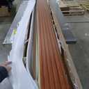 8-Pack WPC Wall Panels 108 x 6.3 3D Slat Wall Panel Acoustic Wall Paneling for Interior Wall Decor TV Background Kitchen Bedroom Teak