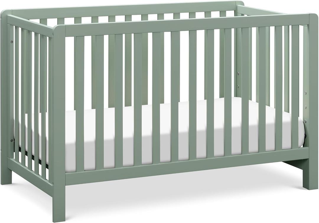 Carter's by Davinci Colby 4-in-1 Low-Profile Convertible Crib in Light Sage, Greenguard Gold Certified