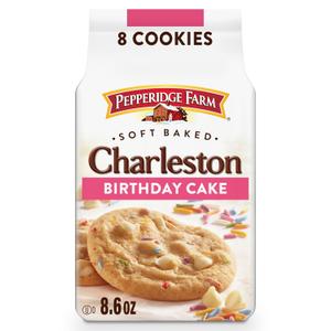 Pepperidge Farm Charleston Birthday Cake Cookies, 8 Soft Baked Cookies, 8.6 oz. Bag (EXP 12/21/25)
