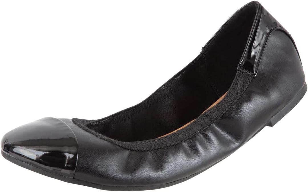 Comfort Plus by Predictions Women's Claire Scrunch Flat (6, Black)