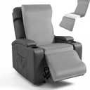 Recliner Cushion for Elderly with Headrest & Footrest Support, Gray