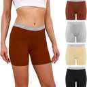 LALESTE Viscose Bamboo Underwear for Women Cotton Boxer Briefs Underwear Stretchy Boy Shorts Panties 4 Pack (Large, B2501vb-1)