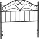Merronix Vintage Headboard for Full Size Bed Frame, Metal Headboard Only Full Size Freestanding Headboard with Universal Adapters, Height Adjustable, Easy Assembly, Black