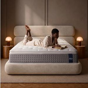 Queen Mattress, 12 Inch Hybrid Mattress with Memory Foam , Medium Firm, | Hybrid Comfort, Medium Zoned Support, Motion Isolation & Pressure Relief!