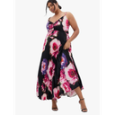 City Chic Women's Cocktail Dress-Ariana Print Pleat Size XL