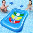 Camlinbo Inflatable Cornhole Board Set Bean Bag Toss Games Swimming Pool Toys for Kids Adults Family Pool Carnival Cornhole Board Toss Games Outdoor Toys