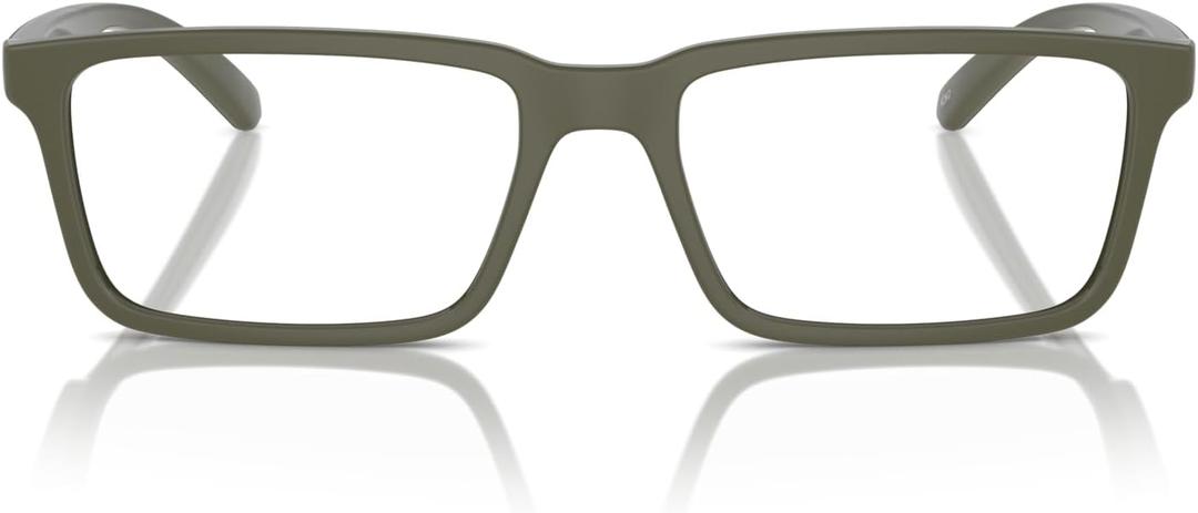 ARNETTE mens An7253 Koko Rectangular Prescription Eyewear Frames (Military Matte/Shiny / Demo Lens)