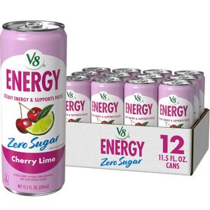 V8 Energy Zero Sugar Cherry Lime 11.5 fl. oz. Can (12 Pack) (EXP 08/19/26)