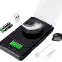Milligram Scale 50g/0.001g, Digital Mg Scale with 50g Calibration Weight and Accessories, High Precision Scale for Jewelry, Powder, Medicine, Gold, Gem, Reloading (Black)