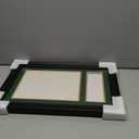 8.5x11 Diploma Frame with Tassel Holder, Solid Wood & Tempered Glass, Green over Gold Mat, Black Finish with Intricate Black Rope Detail