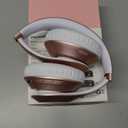 Wireless Bluetooth Headphones Over Ear 65H Playtime HiFi Stereo Headset with Microphone and 6EQ Modes Foldable Bluetooth V5.3 Headphones for Travel Smartphone Computer Laptop Rose Gold