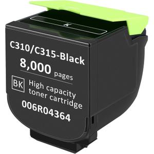 for Xerox C310 C315 Toner Cartridge Black 8000 Pages Extra High Capacity Replacement 006R04364 Compatible 006R04356 Standard Ink Cartridge for Xerox C315DNI C310DNI Color Multifunction Printer (Black)