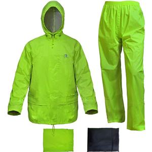 RainRider Rain Jacket Pants Suits for Men Women Waterproof Lightweight Rain Gear Workwear (Green), XL