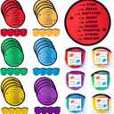 End of the Year Gifts for Students Bulk Foldable Flying Disc Fans Set with Stickers Bags, End of Year Student Gifts from Teacher Beach Fun Folding Pocket Hand Fans for Outdoor Activities Games