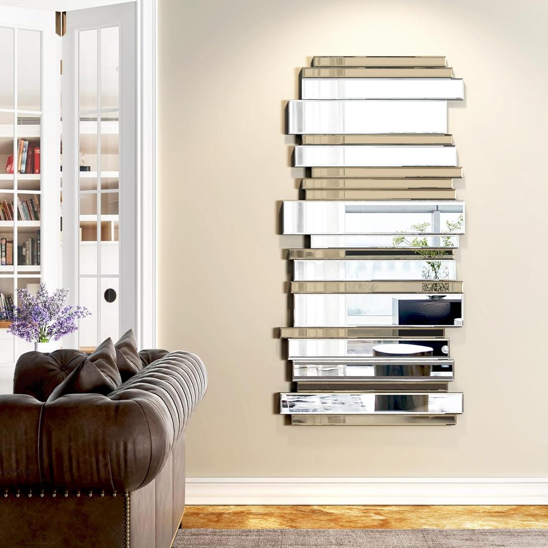 Decorative Mirrors for Wall Decor Large Mirrors for Wall Decor Living Room Silver Mirrors 2447 inch (Gold Brown)