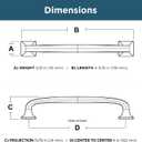 2 x Franklin Brass (1-Pack)  Matte Black Cabinet Handles, 4 Inch Hole Center, Pulls for Drawers, Kitchen Cabinet Door, Dressers | Lombard