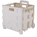Simplify Large Tote & Go Collapsible Utility Cart | Dimensions: 16.5"x 14.6"x 15.8" | Portable | Collapses |77 Pound Capacity | Durable | White.