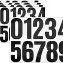 uxcell 5 Sheets Vinyl House Numbers, 4 Inch Waterproof Self-Adhesive Number Stickers for Mailbox, Sign, Window, Door, Address Number, Black