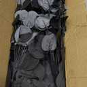 Giegxin 180 Pcs 3 Kinds Mixed Eucalyptus Leaves Stems Bulk Artificial Silver Dollar Leaves Picks Dried Eucalyptus Bundle Faux Spray for Wedding Vase Bouquet Floral Arrangement (Black)