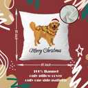 Golden Retriever Pillow Cover - 18x18, Perfect Golden Retriever Gifts for Christmas