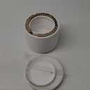 6 + 8 Inch Plant Pots, Ceramic Planter Pot with Drainage Hole & Saucer, Indoor/Outdoor Cylinder Round Planter Pot, Matte White