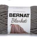Bernat Blanket Super Bulky Yarn, 5.3oz, Guage 6 Super Bulky, Dark Grey (Small Ball)