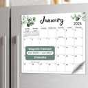 9 x Aesthetic 2025-2026 Magnetic Calendar for Refrigerator, 21-Month Fridge Calendar Magnet from October 2025 to June 2027, Greenery Design for Easy Organizing