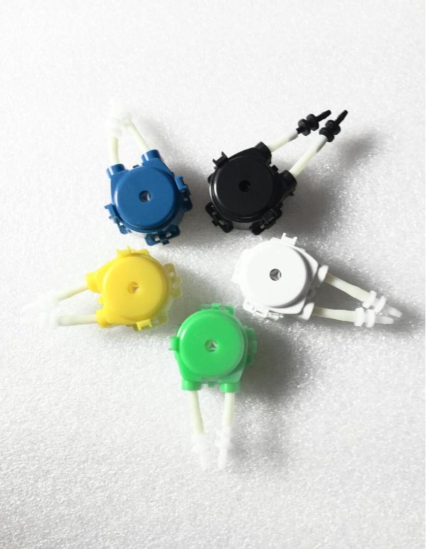Marine Color 5 pcs Colorful dosing Pump Head pumphead, Spare Part for dosing Pump,Working with DP4 mc03m, Food Level Silicone dosing Tube