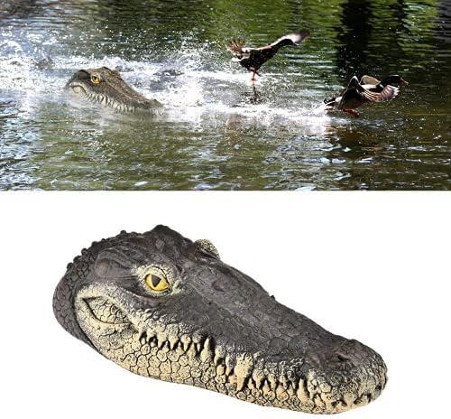GARTENGERATE Pond Floating Alligator Head Decoy, Outdoor Pools Float Fake Gator Head,Crocodile Head for Decorations,Swimming Pool,Koi Pools, 13 x 5.5 x 2.8 Inches