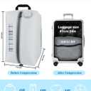 Professional Vacuum Bags with Built-in Pump, 30L Vacuum Seal Bags with See-through Window, Space Saver Bags for Clothing Travel IP67, Reusable Compression Bag (Silver White 1PC)