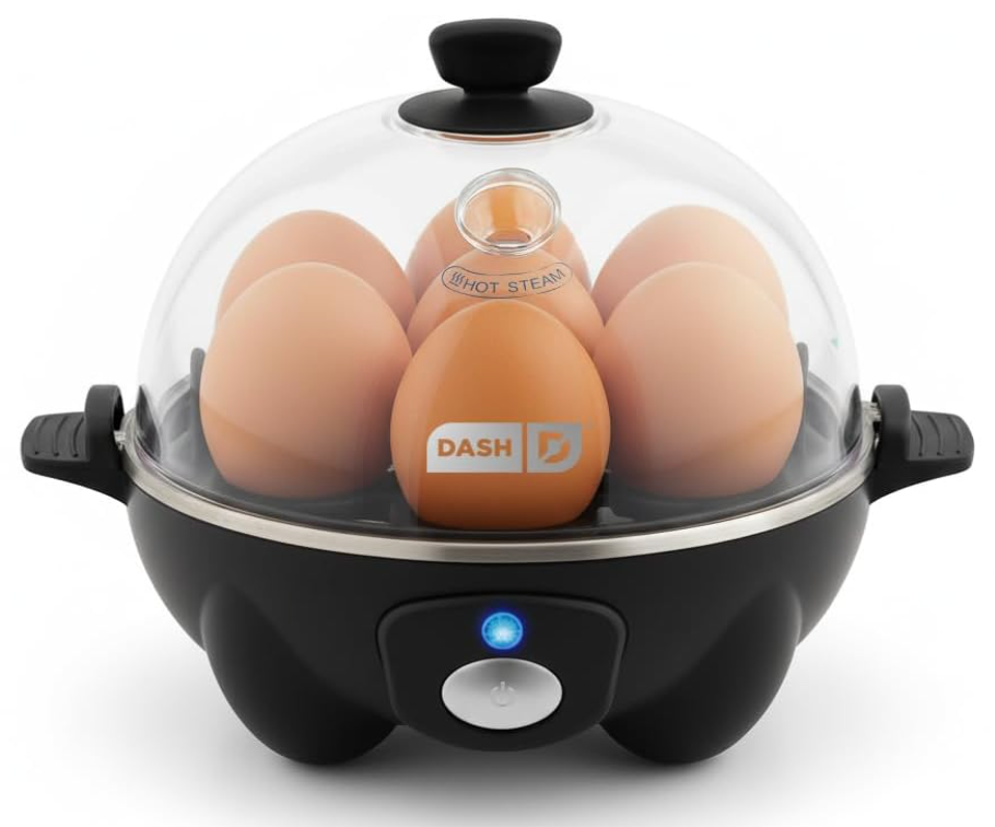 Dash Rapid Egg Cooker  Boiler, Poacher & Steamer  Includes Measuring & Recipe Guide  Dishwasher Safe  BPA Free  Holds 7 Eggs, Cream